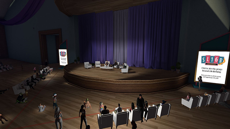 The Auditorium at SL16B, photographed by Wildstar Beaumont